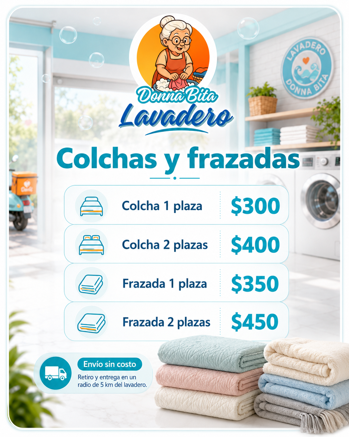 Colchas y frazadas desde $300