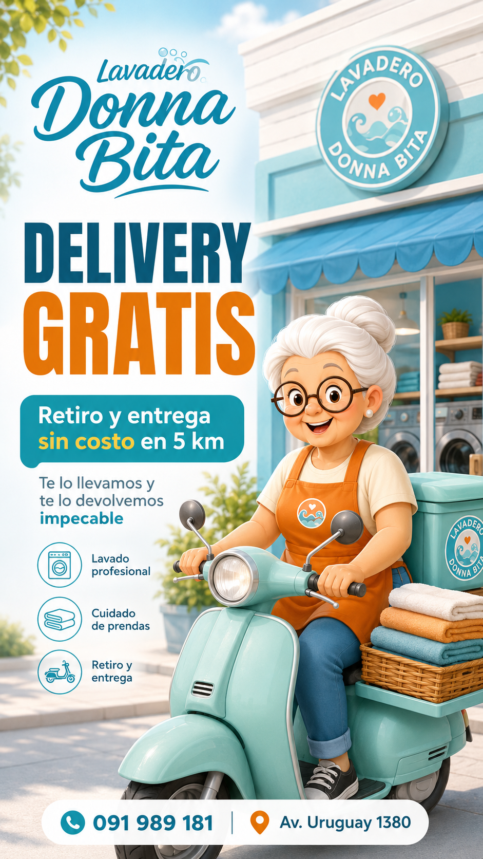 Delivery gratis en 5 km